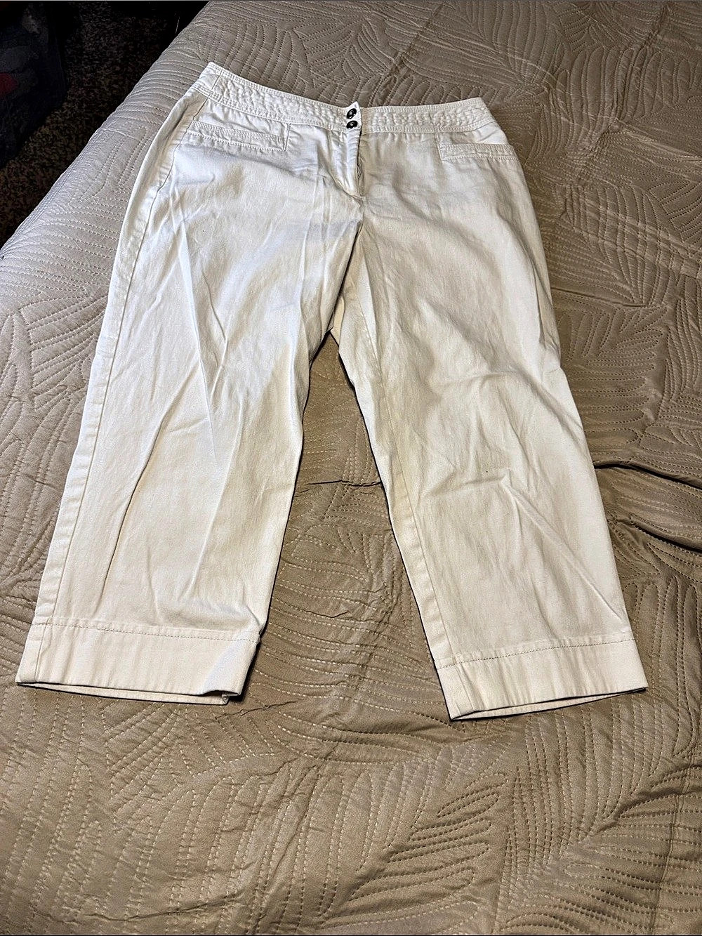 Cato Cropped Pants in White Sz 8